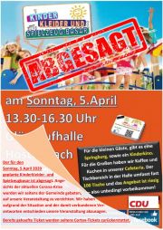 24. GROSSER KINDERKLEIDER- UND SPIELZEUGBASAR 